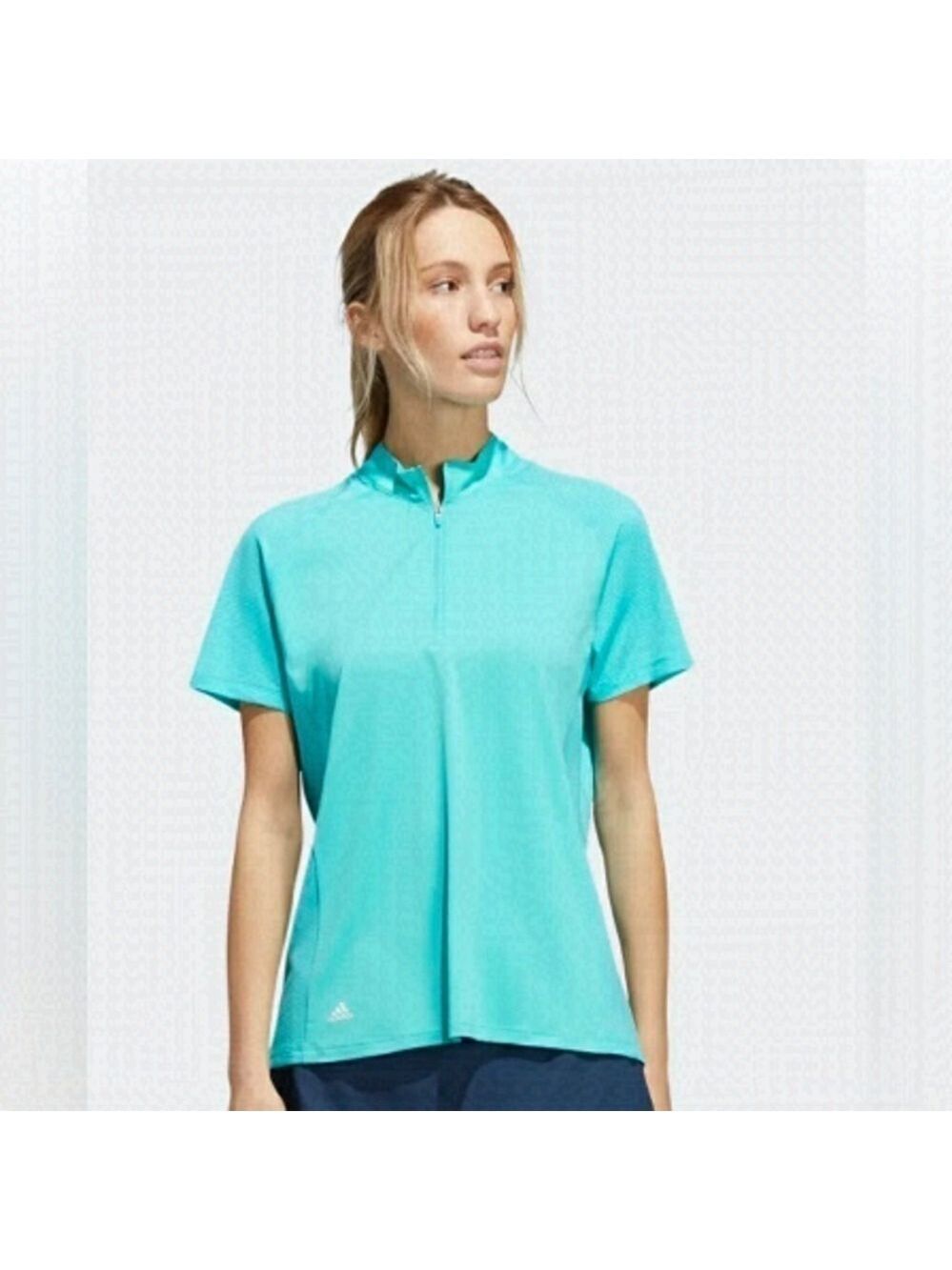 QUARTER-ZIP mock neck polo shirt turquoise FIFA world cup quatar 2022